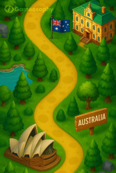 Australia Level Map Design
