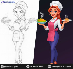 Cooking Girl Character