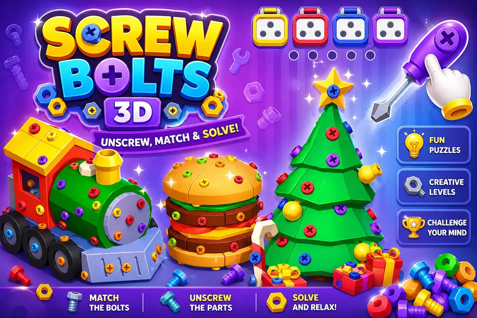 Screw Bolts 3D | Unity Game