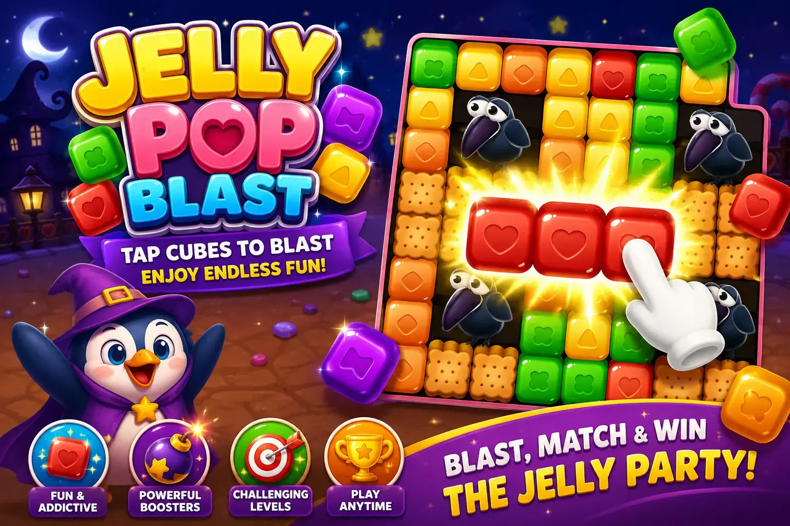 Jelly Pop Blast Match 3 Unity Game