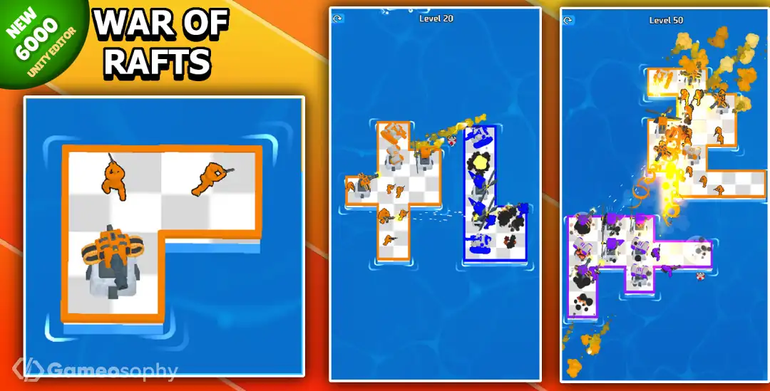 War of Rafts Sea Battle 3D Game